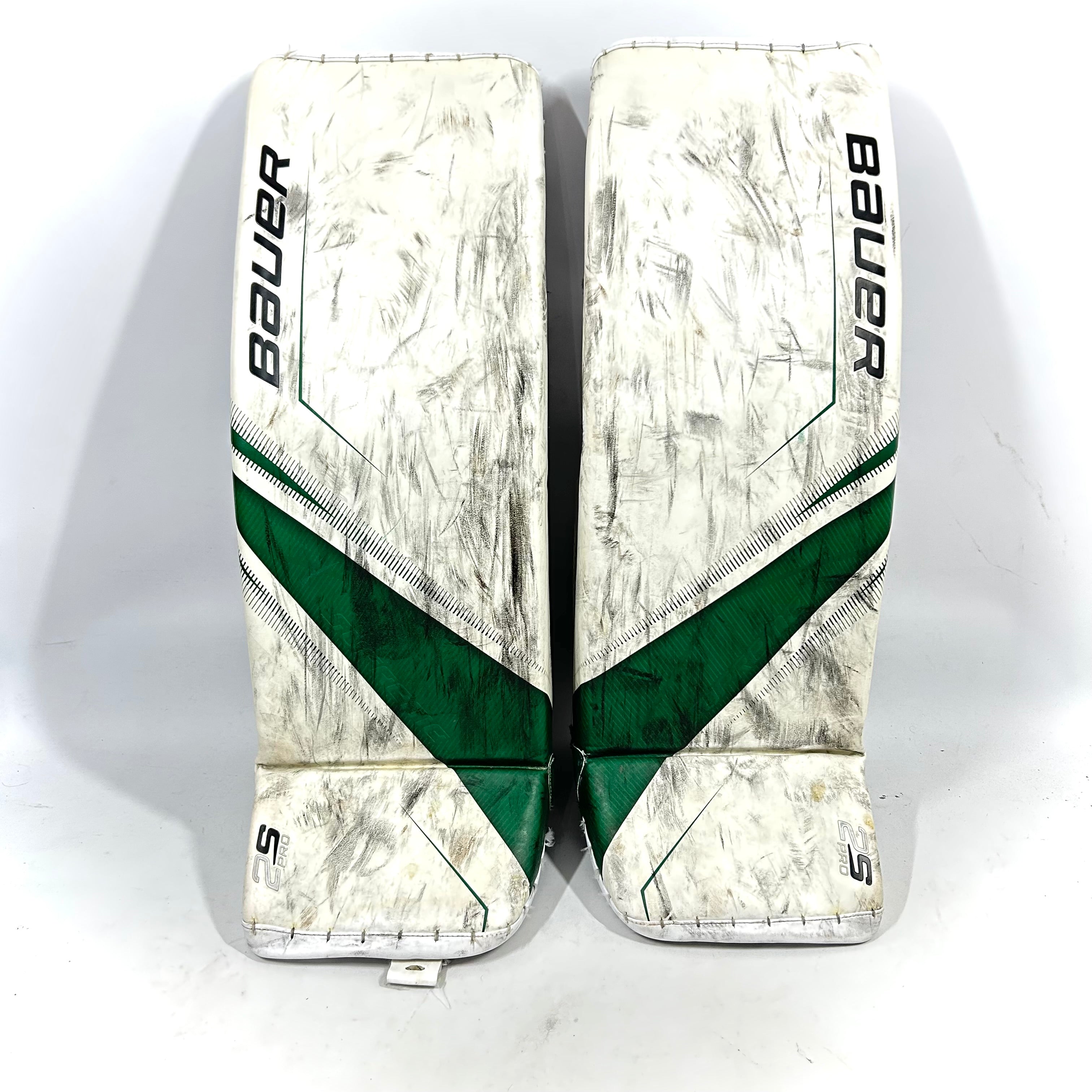 Bauer Supreme 2S Pro - Jambières de gardien Pro d'occasion - Ensemble complet (blanc/vert)